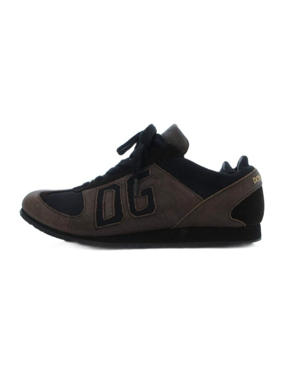 Dolce & Gabbana Leather Sneakers Shoes DG Logo 7 Brown